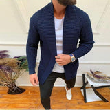 Cárdigan cuello en V para hombre. Suéter de manga larga.
