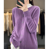 Cardigan Tejido Fit Mujer Varios Colores Otoño Invierno