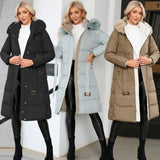 Chaqueta campera chamarra casaca de invierno con capucha para mujer. Abrigo largo con capucha y cuello de piel