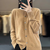 Cardigan Tejido Fit Mujer Varios Colores Otoño Invierno