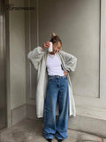 Cardigan Tejido Largo Otoño Invierno Casual Abrigo Mujer 2024