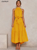 Vestido largo lunares. Vestidos casuales para mujer.