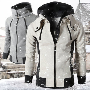 Chaqueta campera chamarra casaca con cremallera para hombre. Abrigo con capucha.