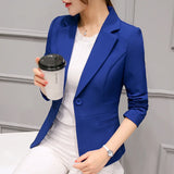Blazer Mujer Elegante Manga Larga Oficina Formal Chaqueta con Bolsillos