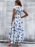 Vestido estampado floral. Vestido largo para mujer.