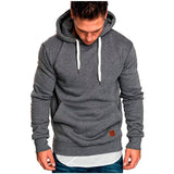 Sudadera canguro para hombre de manga larga. Buzo casual con capucha.