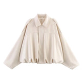 Chaqueta Faux Gamuza Mujer con Tiras Hombro Stylish Verde Oliva