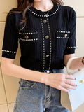 Camisa para mujer. Top blusa de manga cortas con bolsillos para mujer.