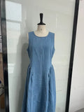 Vestido Solero Primavera Verano Fresco Mujer Espalda Descubierta Cinta Cuello