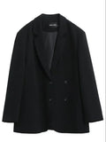Blazer Mujer Dama Formal Oficina Blanco Marfil Negro