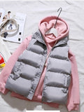 Chalecos Sin Mangas Algodón Acolchado Puffer Mujer