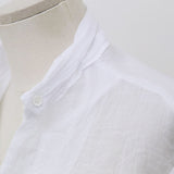 Camisa de lino. Blusa de manga larga de lino para mujer.