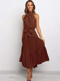 Vestido largo lunares. Vestidos casuales para mujer.