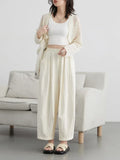 Pantalones Anchos Mujer Dama Elegante Casual Playa Formal Primavera Verano