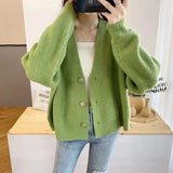 Cardigan Tejido Mujer Casual Oficina Elegante Formal Otoño Invierno