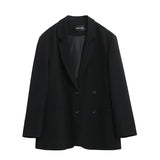 Blazer Mujer Dama Formal Oficina Blanco Marfil Negro