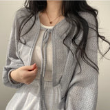 Blusa Tejida Holgada Mujer Cintas Ajustable Otoño Invierno