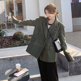 Blazer Mujer Formal Elegante Oficina Urbano Tapado Abrigo Otoño Invierno