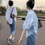 Camisa Algodon Manga Corta Mujer Blusa 2024 Verano Liviana Fashion Casual Vacaciones
