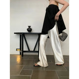 Pantalones Largos Satin Elegantes Formal Fiesta Verano Mujer Dama
