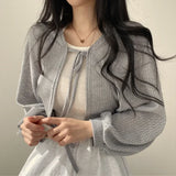 Blusa Tejida Holgada Mujer Cintas Ajustable Otoño Invierno