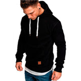 Sudadera canguro para hombre de manga larga. Buzo casual con capucha.