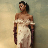 Vestido floral puff manga. Vestido mujer.