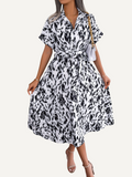 Vestido de leopardo suelto para mujer.