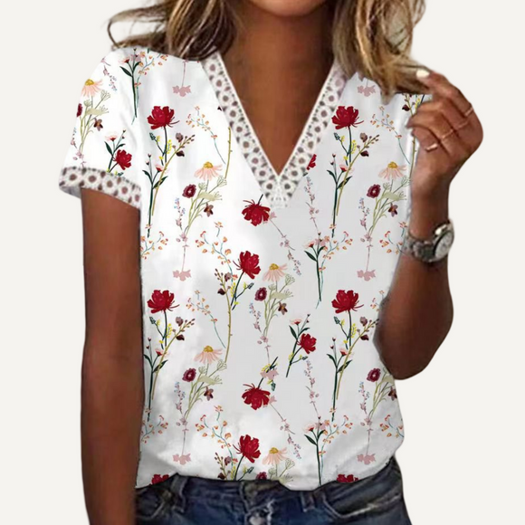 Camisetas blusa estampadas para mujer de manga corta