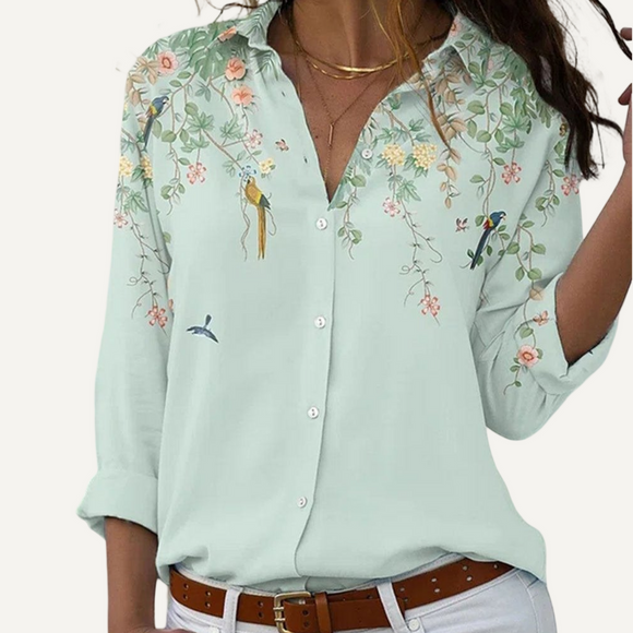 Camisa casual camisa de manga larga. Blusas de mujer.