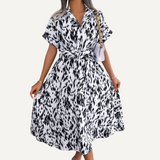 Vestido de leopardo suelto para mujer.