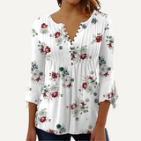 Camisa Casual suelta de manga larga. Blusa con estampado.