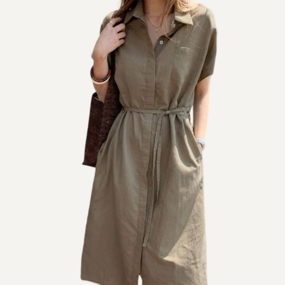 Vestido Camisero. Vestido largo para mujer. Camisa oversize.