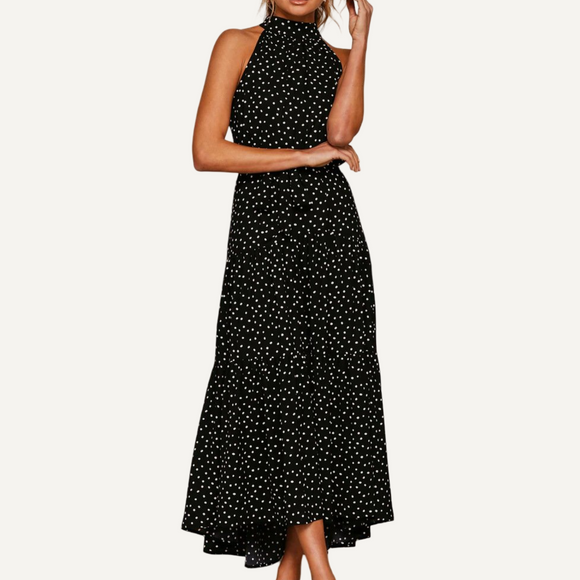 Vestido largo lunares. Vestidos casuales para mujer.