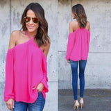 2018 Sexy Blusa Mujer Chica Verano Primavera Casual Manga Larga Club Fiesta