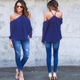 2018 Sexy Blusa Mujer Chica Verano Primavera Casual Manga Larga Club Fiesta