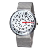 2019 Futurista Creativo Reloj Pulsera Hombre Caballero Acero Unisex Mujer Dama Cuarzo