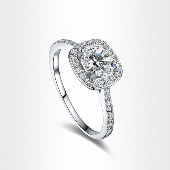 Anillo Princesa Cuadrado Diamante de Lujo Elegante Fashion Boda Compromiso