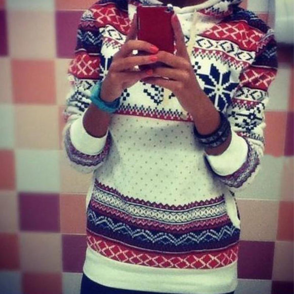 2018 Sueter Mujer Otoño Impreso Con Capucha Pullover